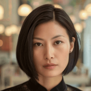 chinese bob, fine hair