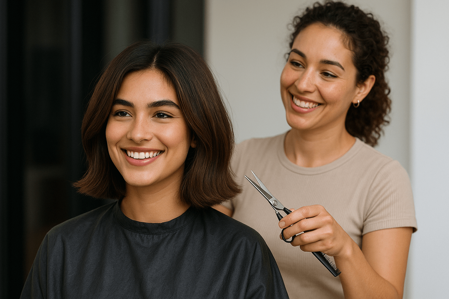 Hairstylist Doing Short Hair Bob Hairstylist, Short Bob