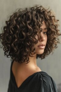 Curly Hair Italian Bob