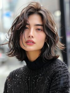 Wavy Styled Italian Bob